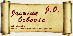 Jasmina Orbović vizit kartica